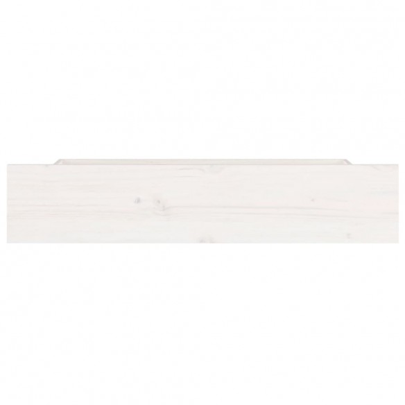 Tiroirs de lit 4 pcs Blanc Bois de pin massif