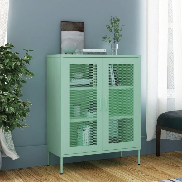 Armoire de rangement Vert menthe 80x35x101,5 cm Acier