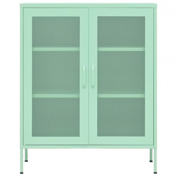 Armoire de rangement Vert menthe 80x35x101,5 cm Acier