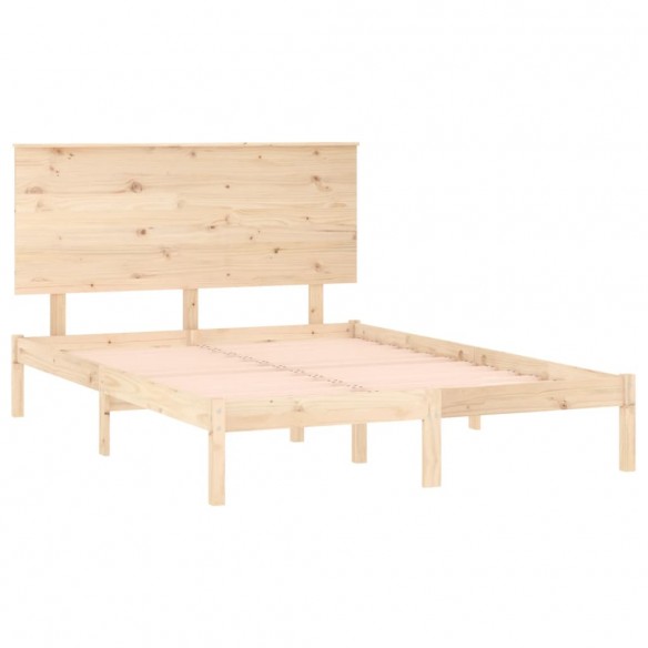 Cadre de lit Bois de pin massif 140x190 cm