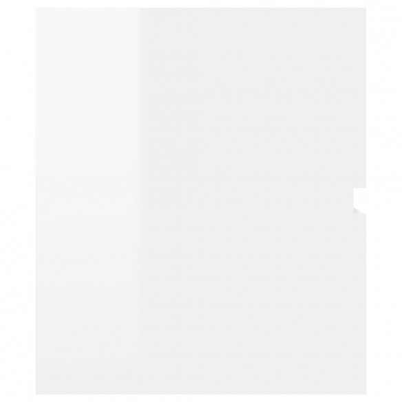 Armoire d'évier Blanc brillant 90x38,5x45 cm Aggloméré
