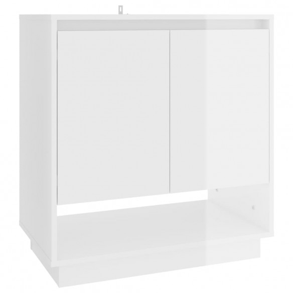 Buffet Blanc brillant 70x41x75 cm Aggloméré