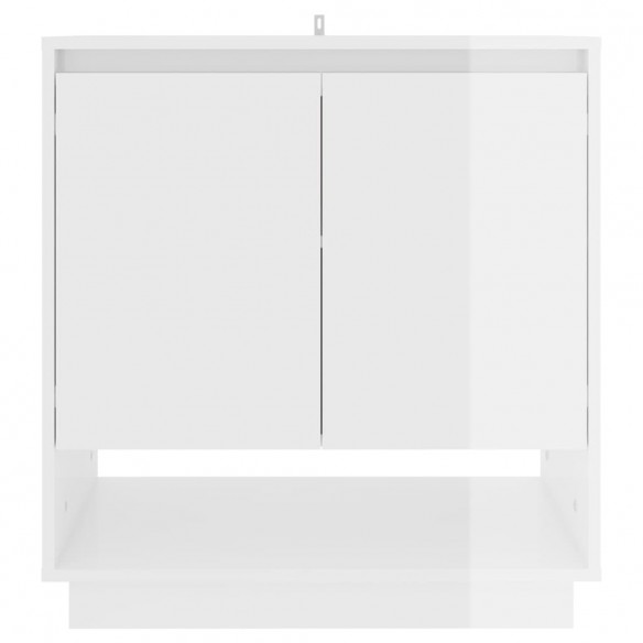 Buffet Blanc brillant 70x41x75 cm Aggloméré