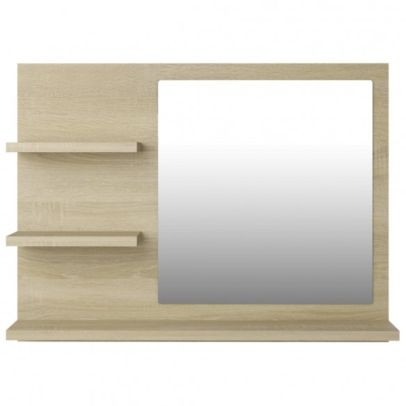 Miroir de salle de bain Chêne sonoma 60x10,5x45 cm Aggloméré