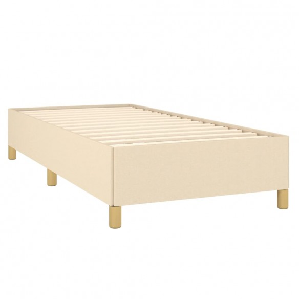 Sommier à lattes de lit avec matelas Crème 100x200 cm Tissu