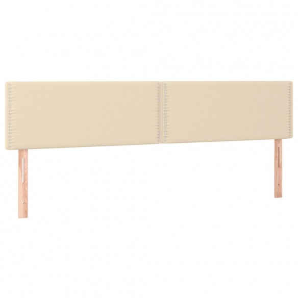 Têtes de lit 2 pcs Crème 100x5x78/88 cm Tissu