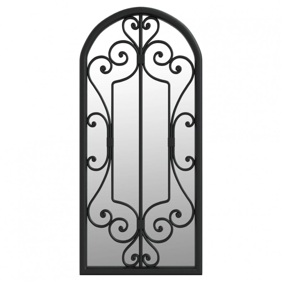 Miroir Noir 100x45 cm Fer pour utilisation à l'intérieur