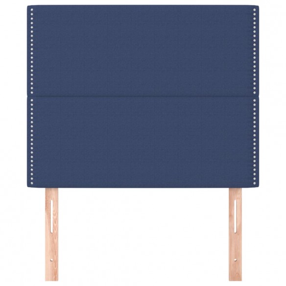 Têtes de lit 2 pcs Bleu 80x5x78/88 cm Tissu