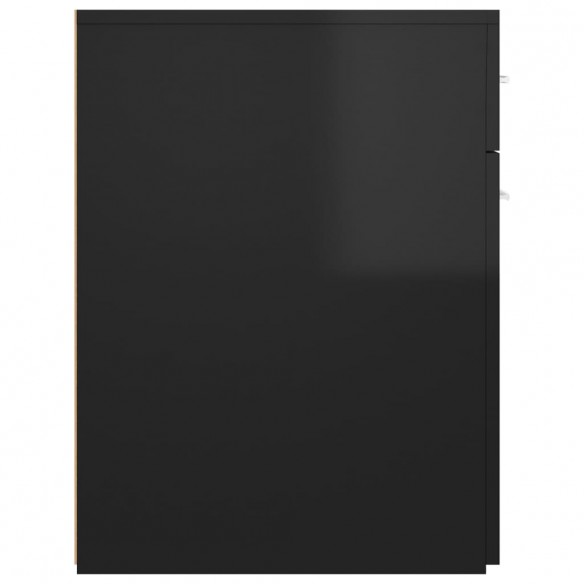 Armoire d'apothicaire Noir brillant 20x45,5x60 cm Aggloméré
