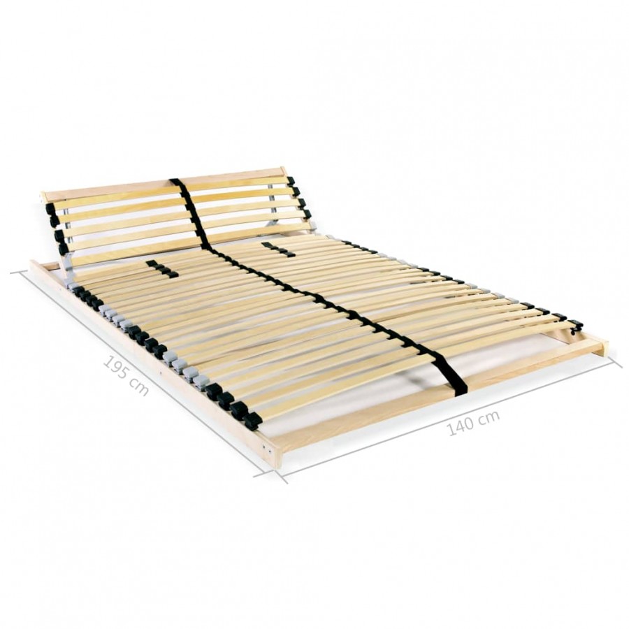 Cadre avec 28 lattes 7 zones 140 x 200 cm