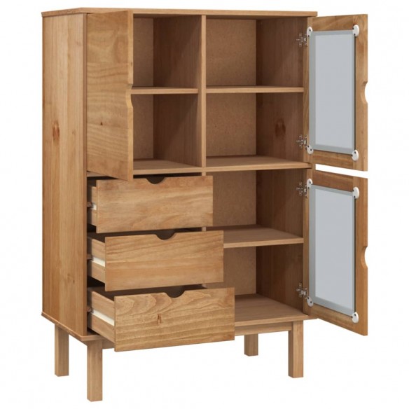 Buffet haut OTTA 85x43x125 cm Bois massif de pin