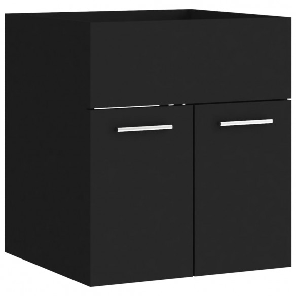 Armoire d'évier Noir 41x38,5x46 cm Aggloméré