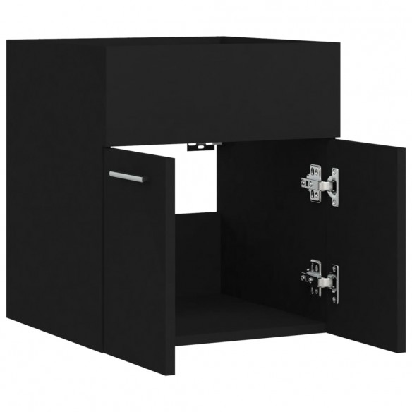 Armoire d'évier Noir 41x38,5x46 cm Aggloméré