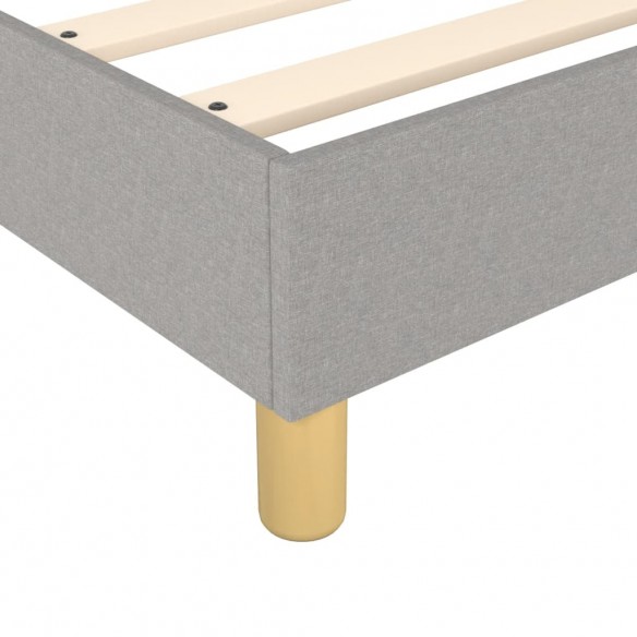 Cadre de lit avec matelas Gris clair 140x200cm Tissu