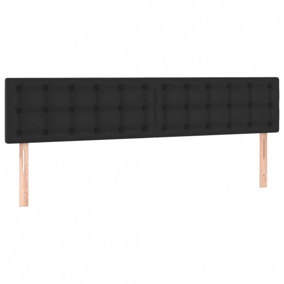 Cadre de lit avec matelas Noir 200x200 cm Similicuir