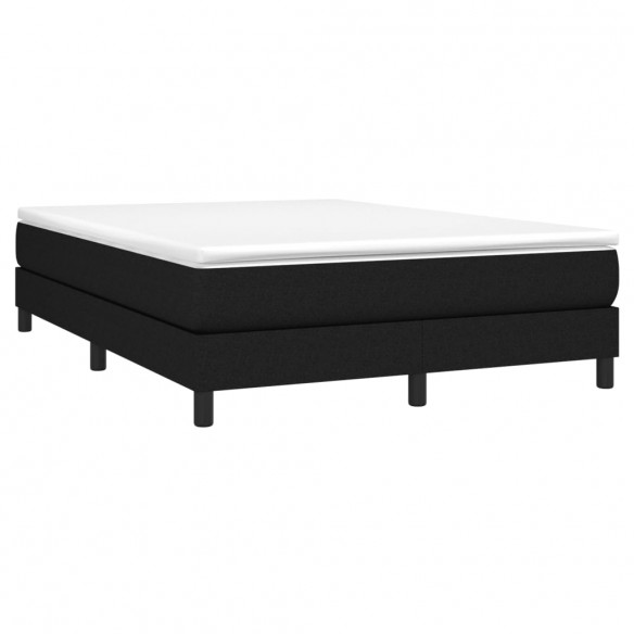 Cadre de lit avec matelas Noir 140x200 cm Tissu