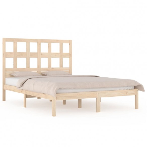 Cadre de lit Bois de pin massif 140x190 cm