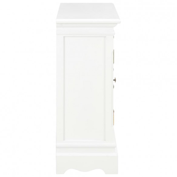 Buffet blanc 70x28x70 cm bois de pin massif