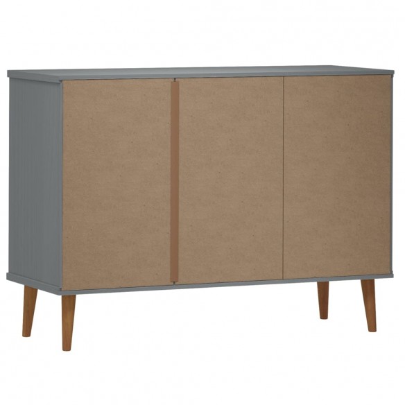 Buffet MOLDE Gris 113x40x80 cm Bois massif de pin