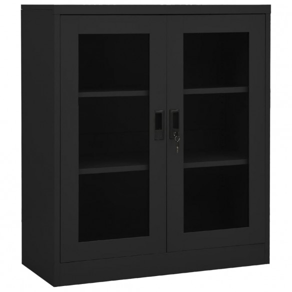 Armoire de bureau et jardinière Anthracite 90x40x128 cm Acier