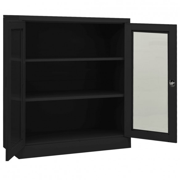 Armoire de bureau et jardinière Anthracite 90x40x128 cm Acier