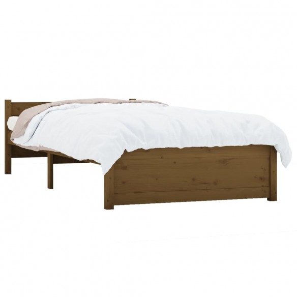 Cadre de lit Marron miel Bois massif 100x200 cm