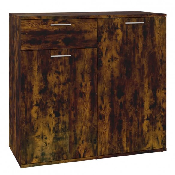 Buffet Chêne fumé 80x36x75 cm Bois d'ingénierie