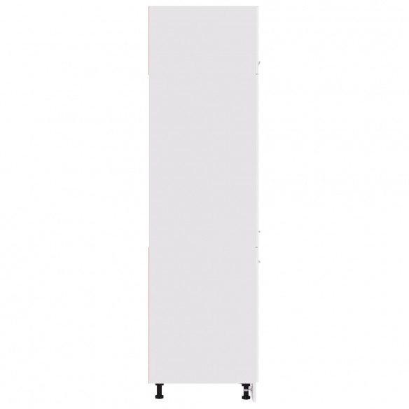 Armoire de réfrigérateur Blanc brillant 60x57x207 cm Aggloméré