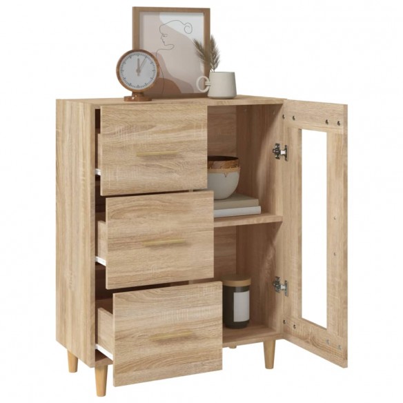 Buffet chêne sonoma 69,5x34x90 cm bois d'ingénierie