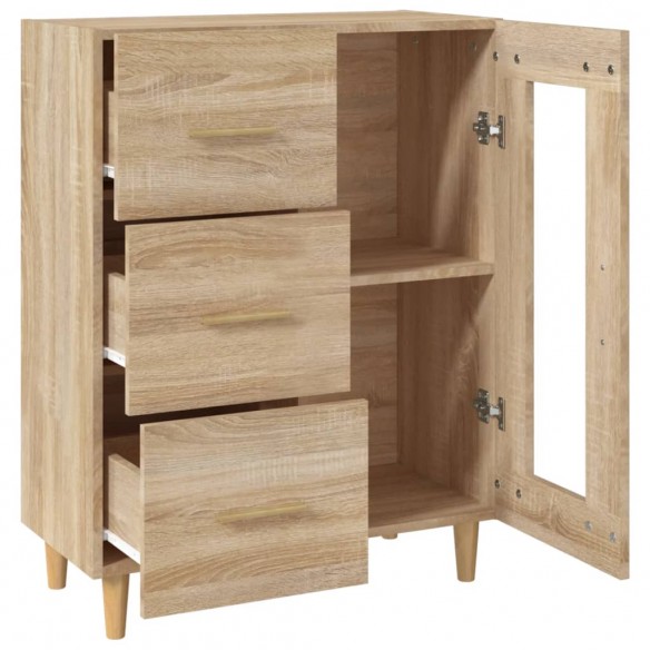 Buffet chêne sonoma 69,5x34x90 cm bois d'ingénierie