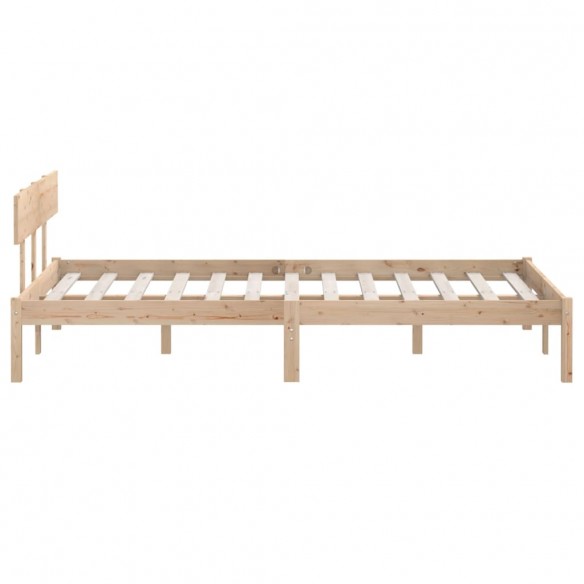 Cadre de lit Bois de pin massif 140x190 cm