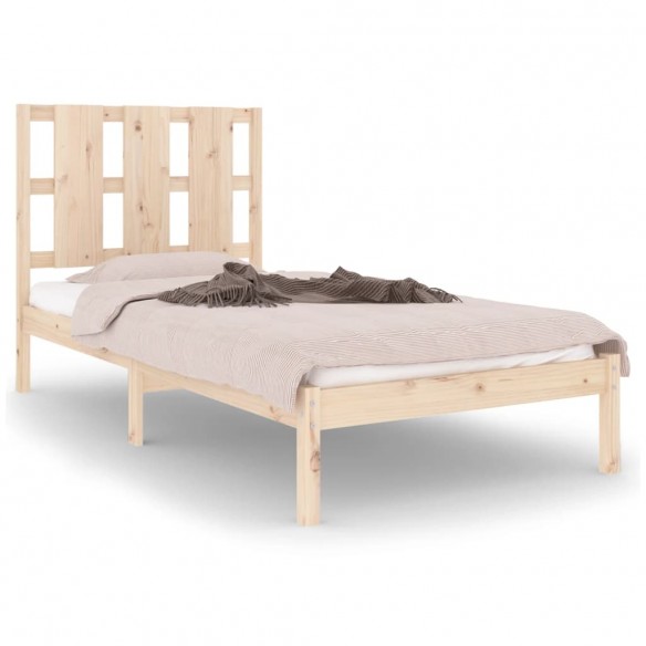 Cadre de lit bois massif 90x190 cm simple