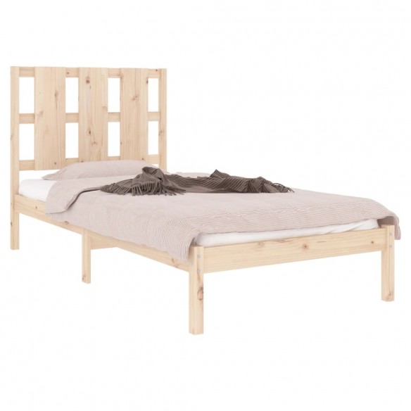 Cadre de lit bois massif 90x190 cm simple