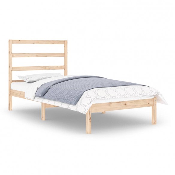 Cadre de lit bois massif 90x190 cm simple