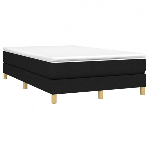 Cadre de lit avec matelas Noir 120x200 cm Tissu