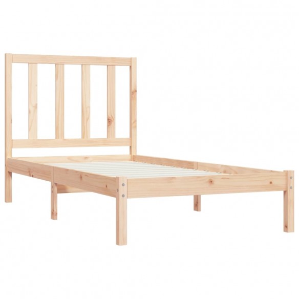 Cadre de lit bois de pin massif 90x190 cm simple