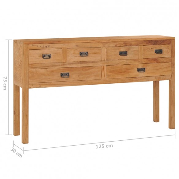 Buffet 125x30x75 cm bois de teck massif