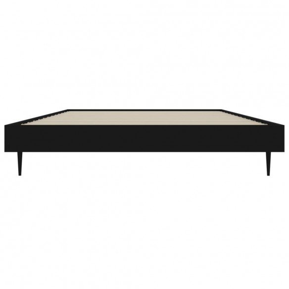 Cadre de lit noir 90x190 cm bois d'ingénierie