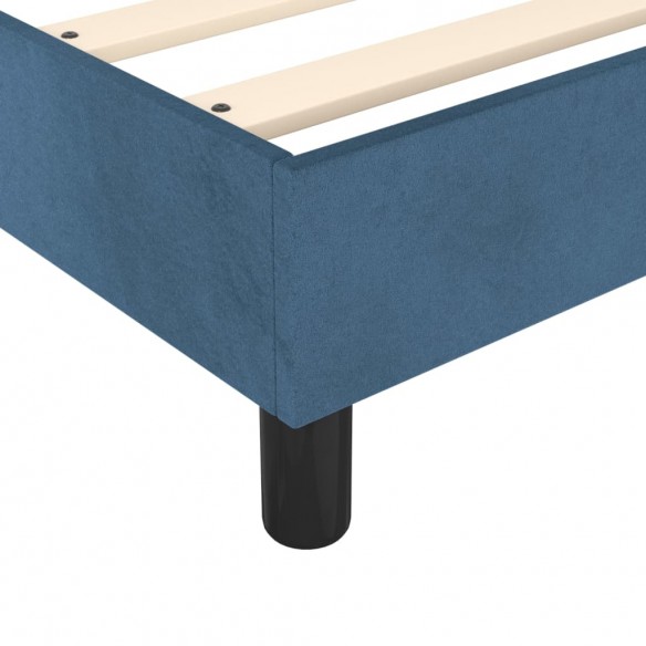 Cadre de lit et matelas Bleu foncé 200x200cm Velours