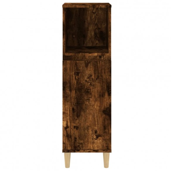 Armoire de bain chêne fumé 30x30x100 cm bois d'ingénierie