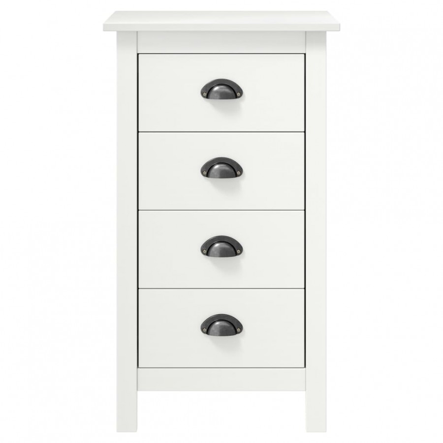Buffet Hill Blanc 46x35x80 cm Bois de pin solide