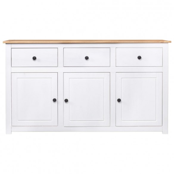 Buffet Blanc 135x40x80 cm Pin solide Gamme Panama