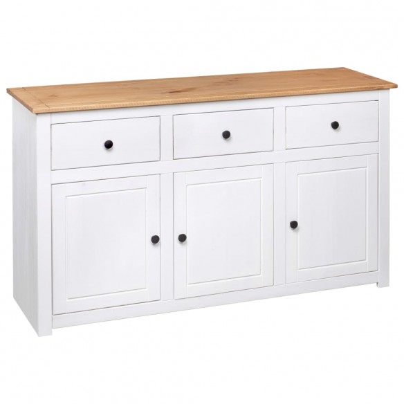 Buffet Blanc 135x40x80 cm Pin solide Gamme Panama