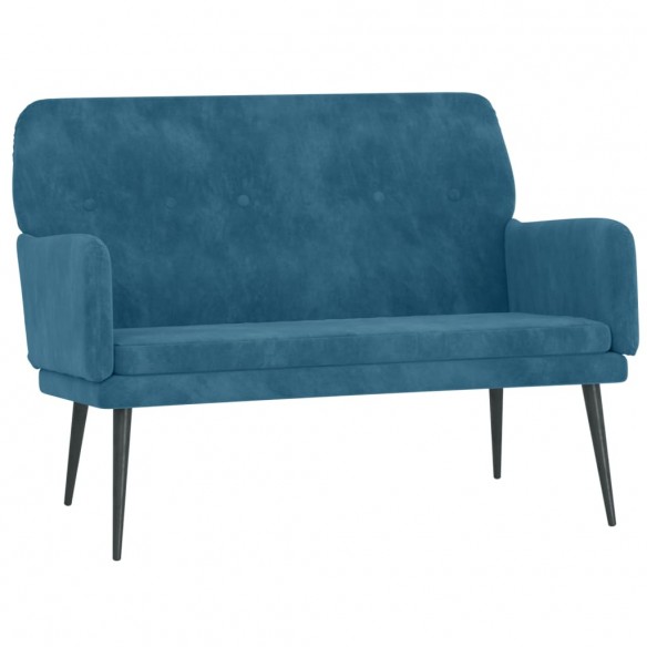 Banc Bleu 108x79x79 cm Velours