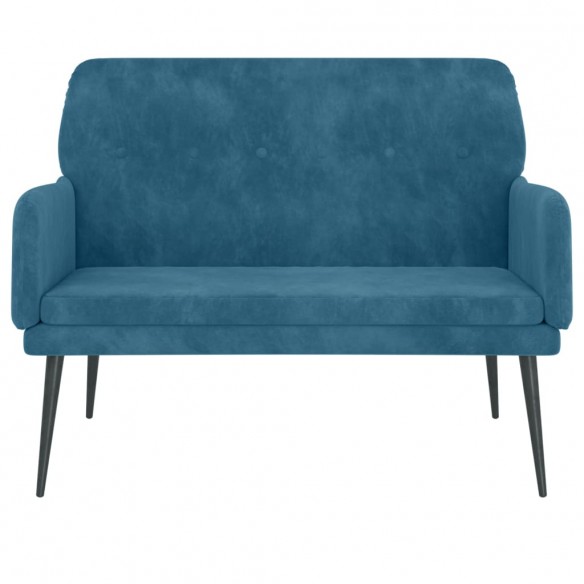 Banc Bleu 108x79x79 cm Velours