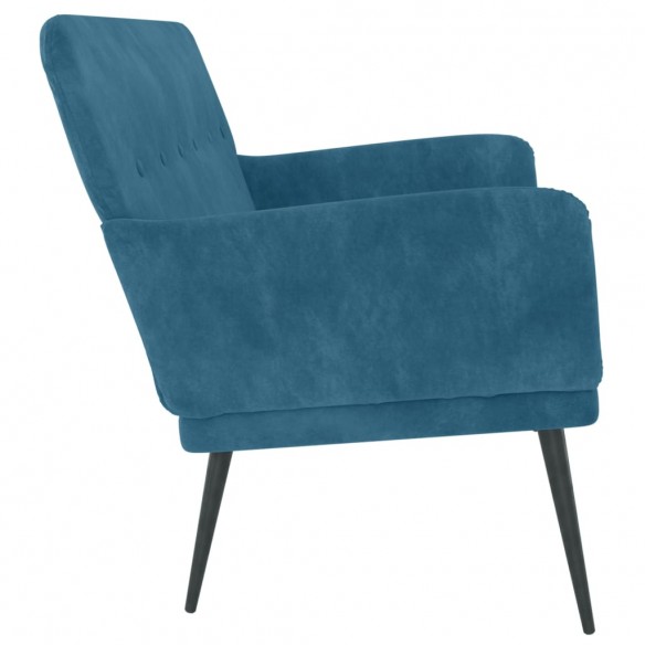 Banc Bleu 108x79x79 cm Velours