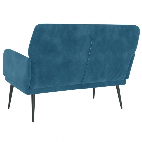 Banc Bleu 108x79x79 cm Velours