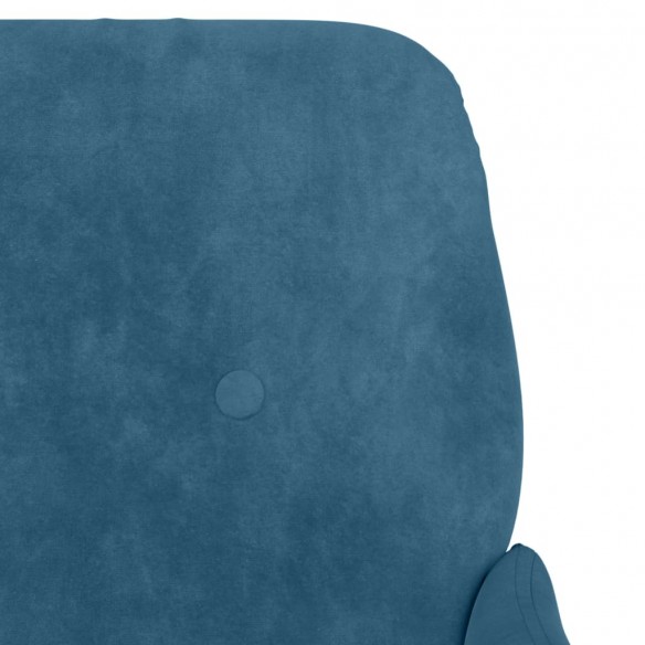 Banc Bleu 108x79x79 cm Velours