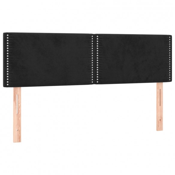 Cadre de lit avec matelas Noir 140x200 cm Velours