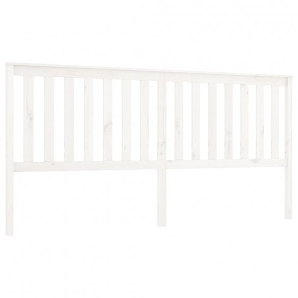 Tête de lit Blanc 206x6x101 cm Bois massif de pin